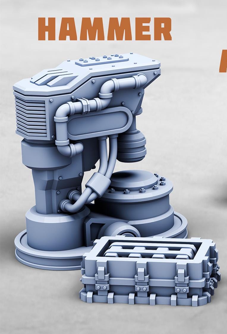Ironworks Forge Expansion Set, Modular Scenery Kit - Print Minis