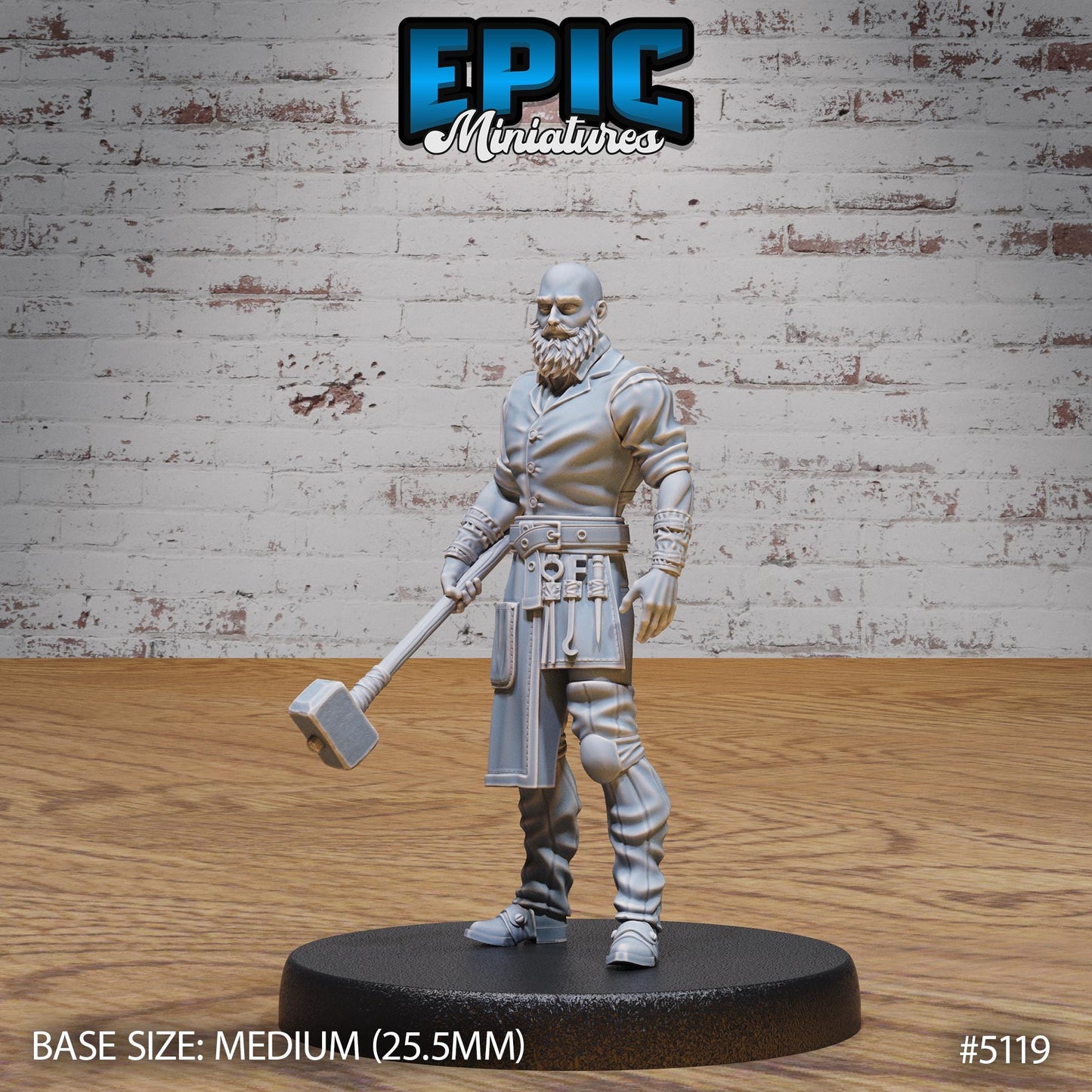 Imprisoned Blacksmith (3 Variants Available) - Epic Miniatures