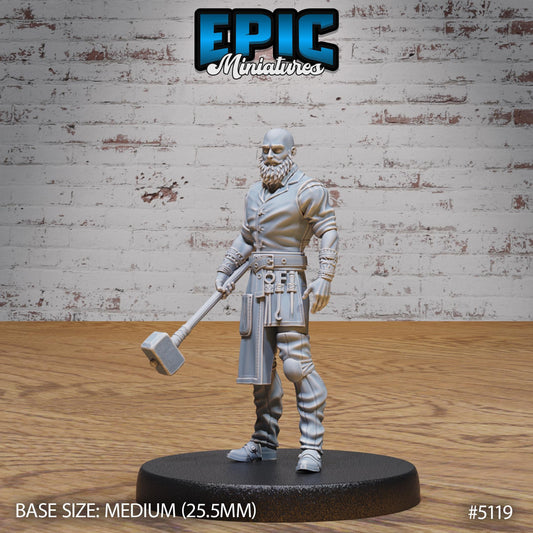 Imprisoned Blacksmith (3 Variants Available) - Epic Miniatures