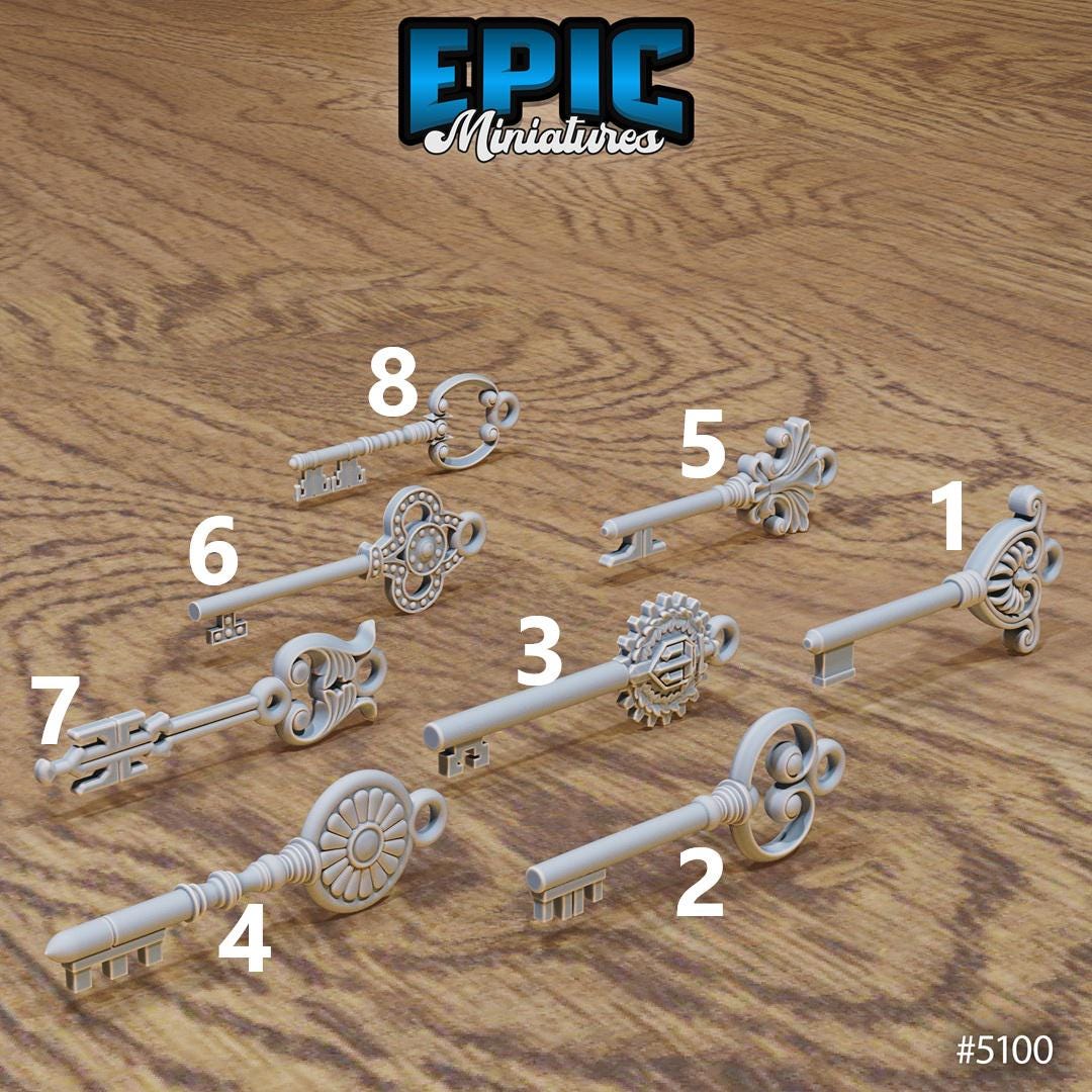 Prop Keys (8 Variants Available) - Epic Miniatures