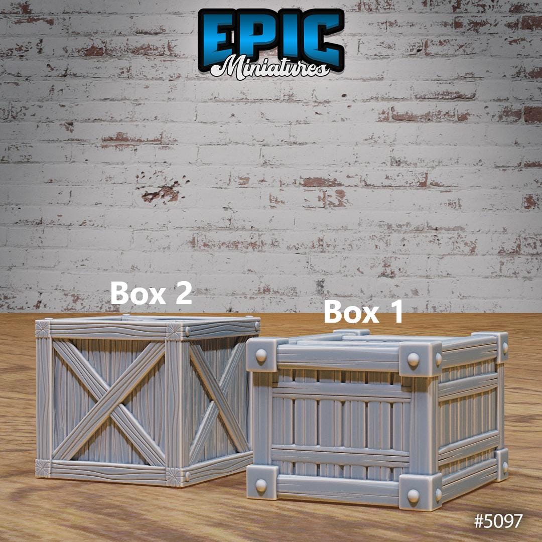 Prison Scatter, Boxes, Buckets + Crates (6 Variants Available) - Epic Miniatures