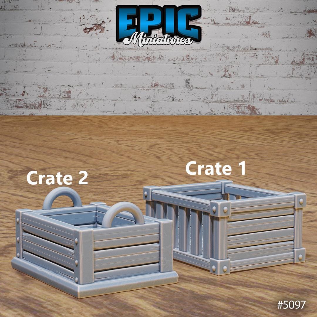 Prison Scatter, Boxes, Buckets + Crates (6 Variants Available) - Epic Miniatures