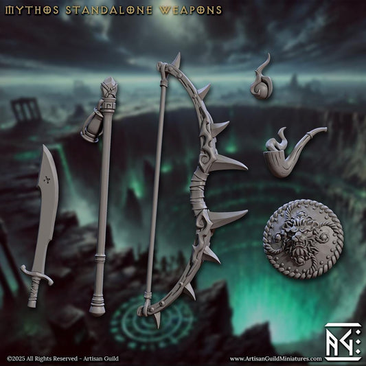 Temple of Mythos, Hands and Weapons, 32mm Scale (6 Variants Available) - Artisan Guild