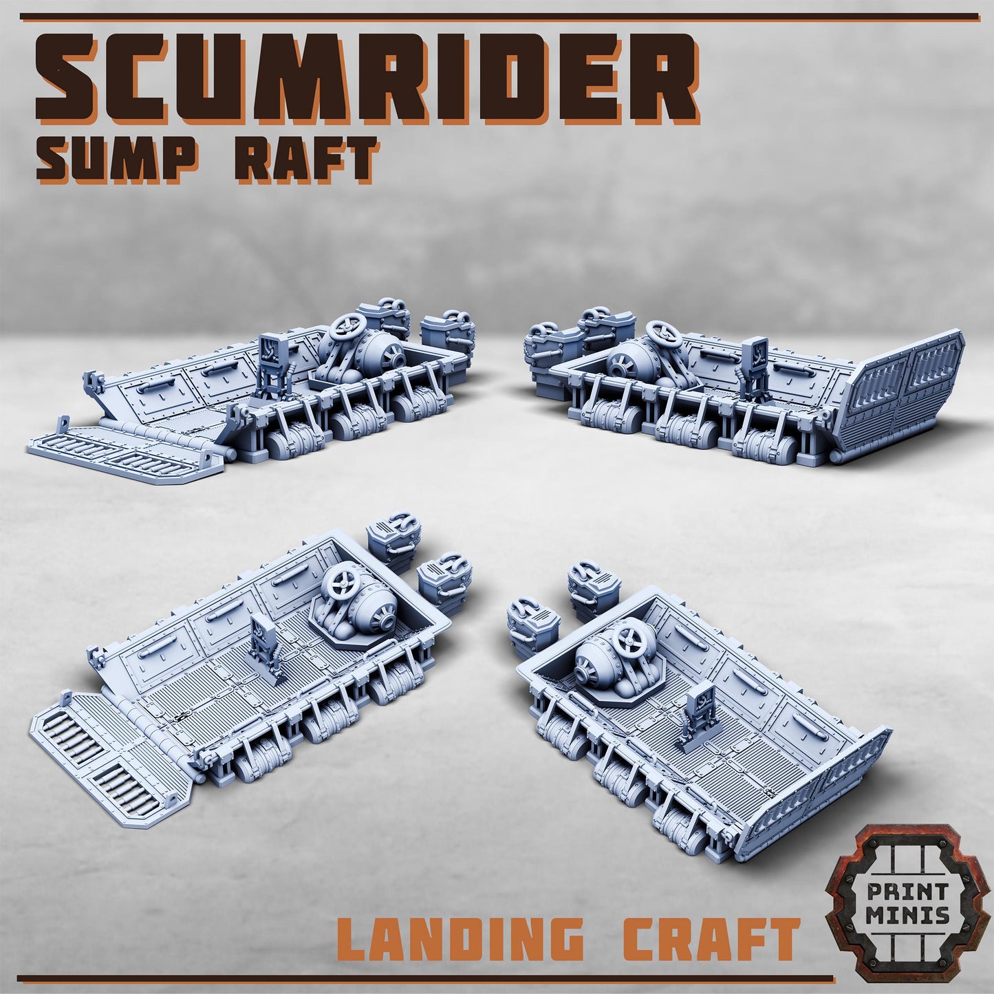 Scumrider, Sump Raft (3 Variants Available) - Print Minis