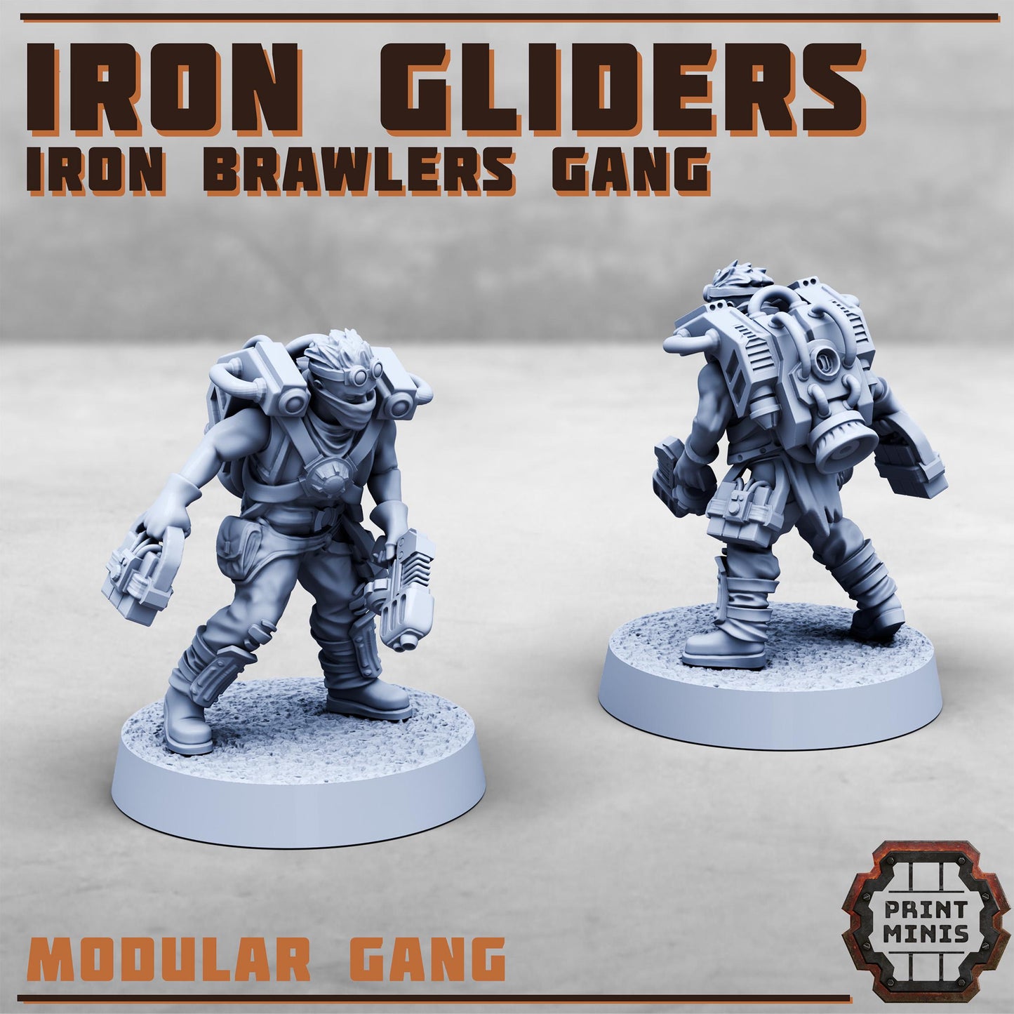 Iron Gliders - Iron Brawlers Gang (8 Variants Available) - Print Minis