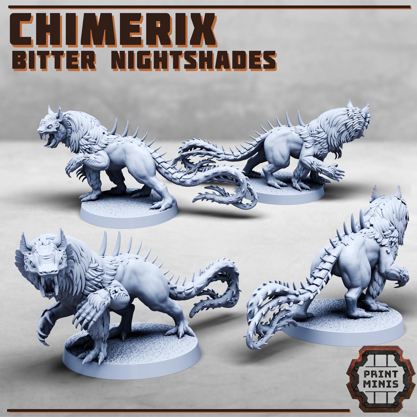 Chimerix, Bitter Nightshade Alien Beast - Print Minis