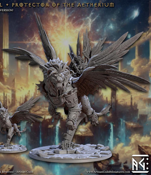 Mikail riding a Winged Lion - Artisan Guild