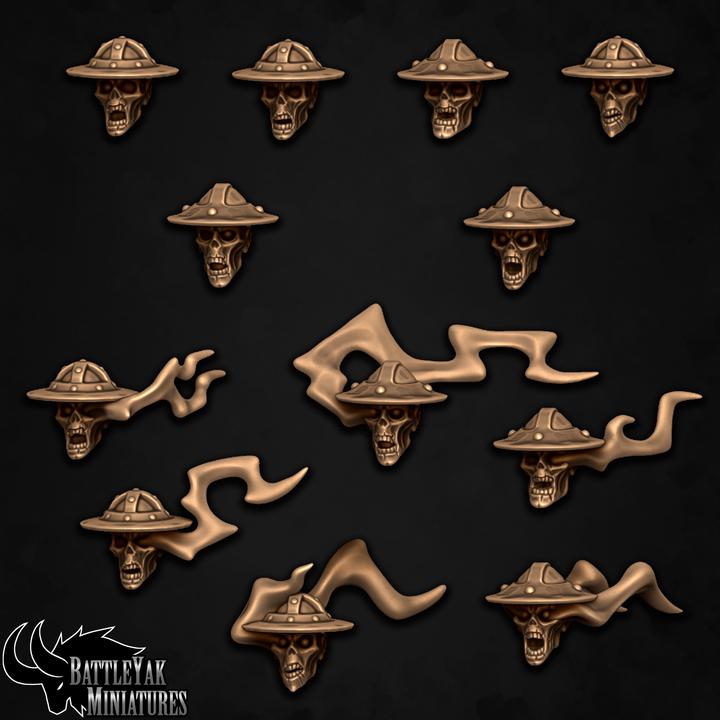 Spectral Heads, Customisation Pack - 32mm Scale (12 Variants Available) - Battle Yak