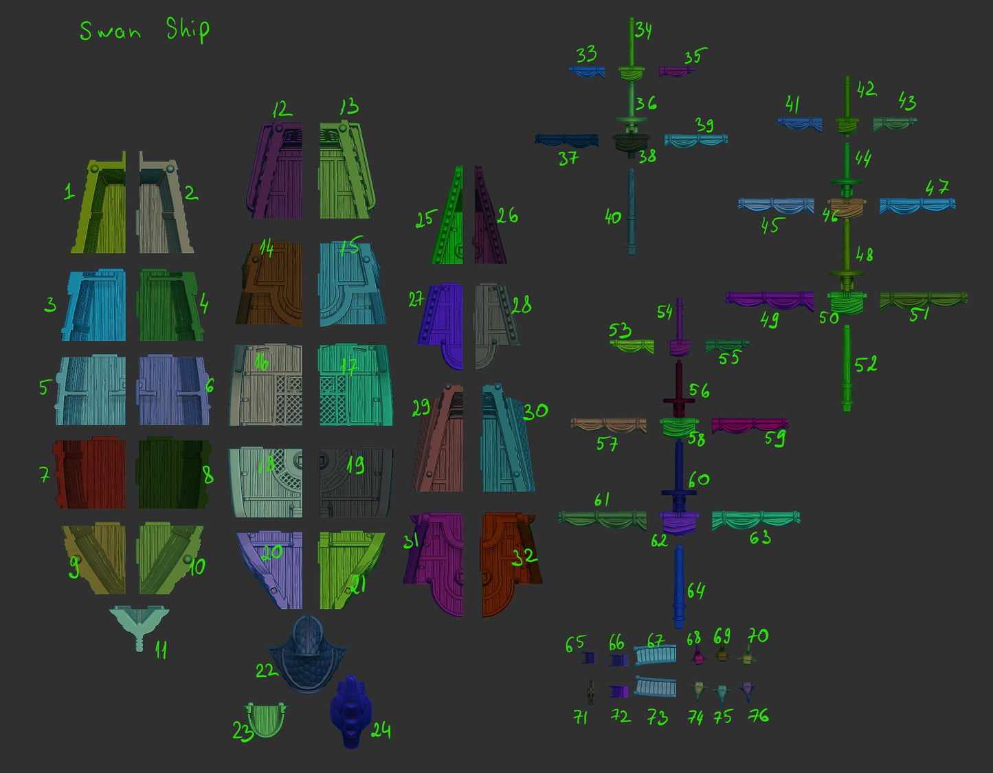 Elven Swan Ship - Epic Miniatures