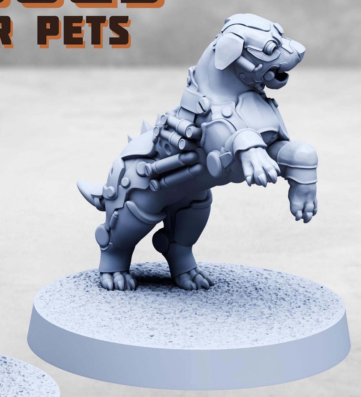 Iron Brawlers Cyberdogs (2 Variants Available) - Print Minis