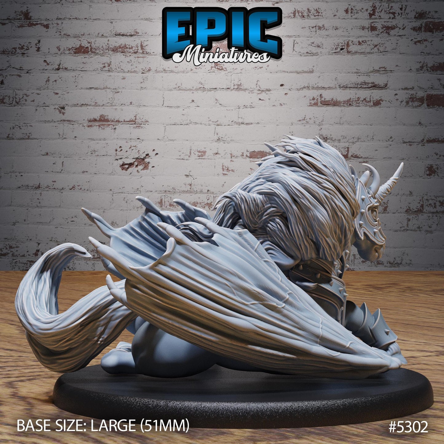 Dark Unicorn, Winged (2 Variants Available) - Epic Miniatures