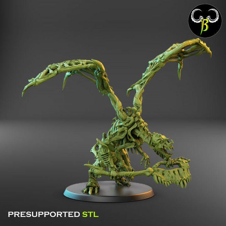 Goregyls, Bone Gargoyles - Axe Squad (4 Variants Available) - Clay Beast Creations