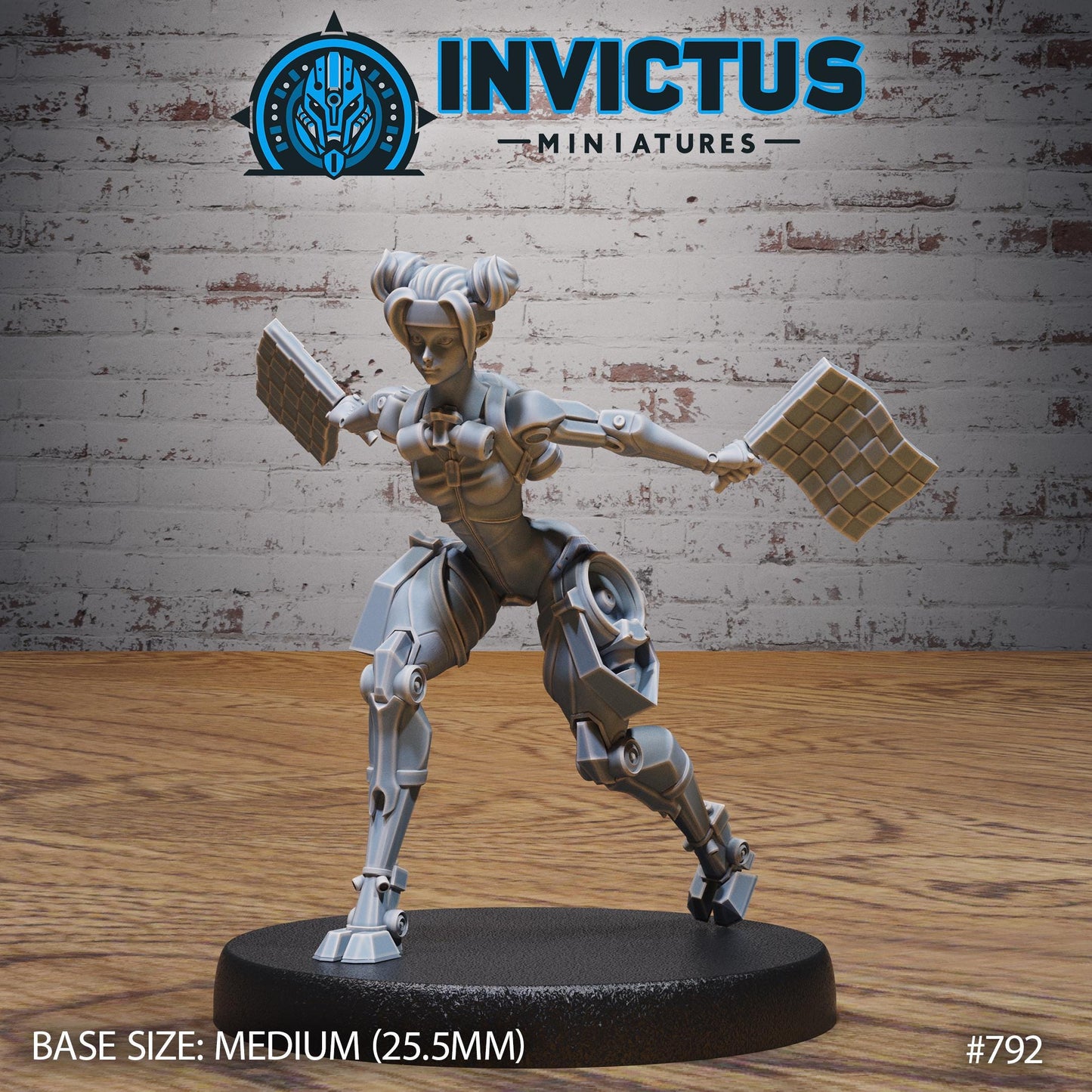 Racing Flag Girl (4 Variants Available) - Invictus Miniatures