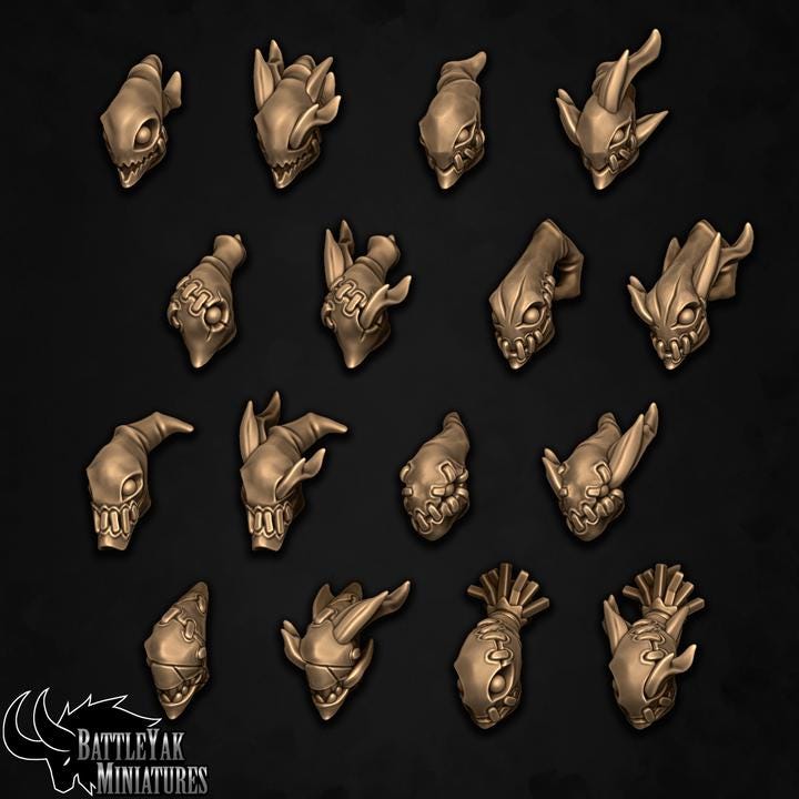 Candlejack Heads, Customisation Pack - 32mm Scale (16 Variants Available) - Battle Yak