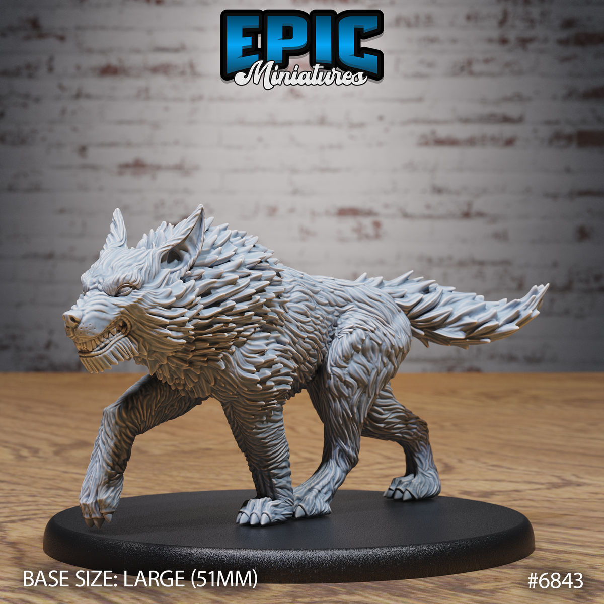 Dire Wolf (3 Variants Available) - Epic Miniatures