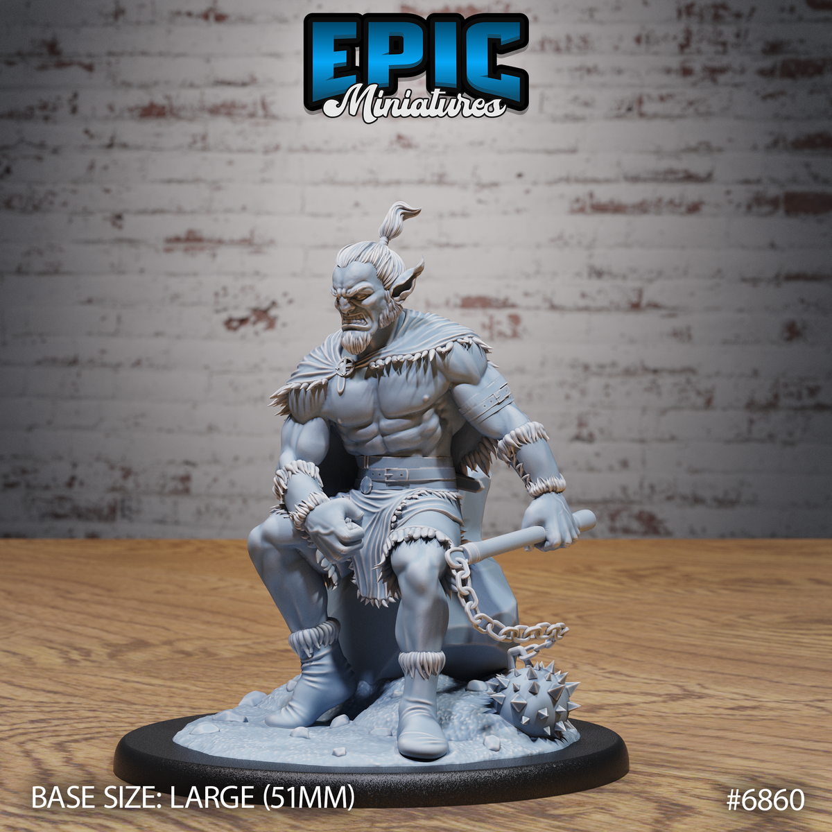Barbarian Firbolg, Giant-Kin Warrior (3 Variants Available) - Epic Miniatures
