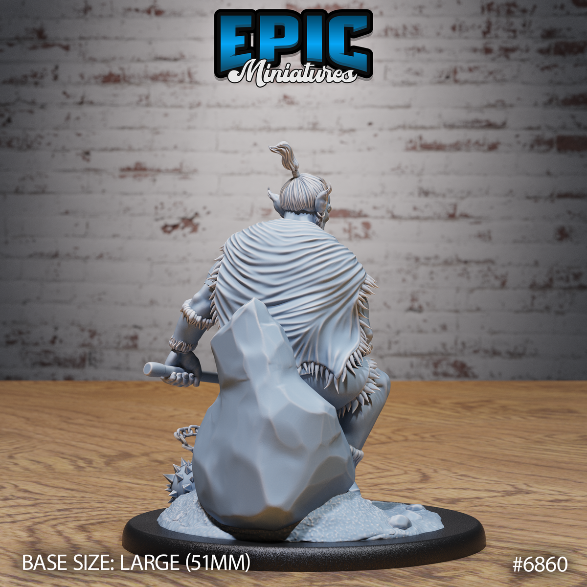 Barbarian Firbolg, Giant-Kin Warrior (3 Variants Available) - Epic Miniatures