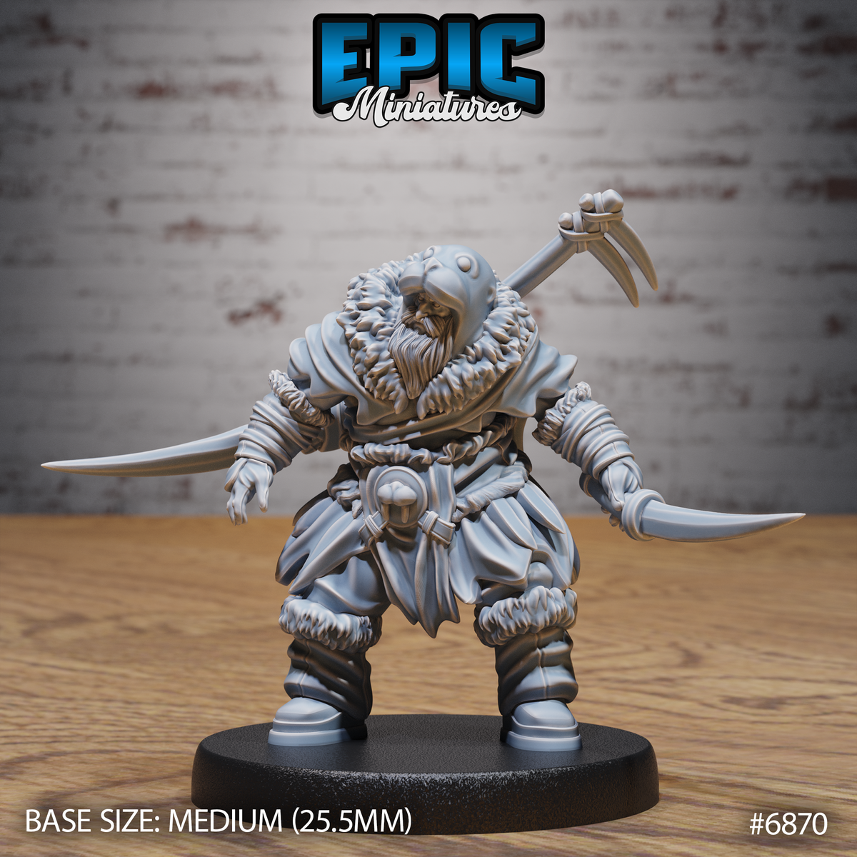 Walrus Druid (3 Variants Available) - Epic Miniatures