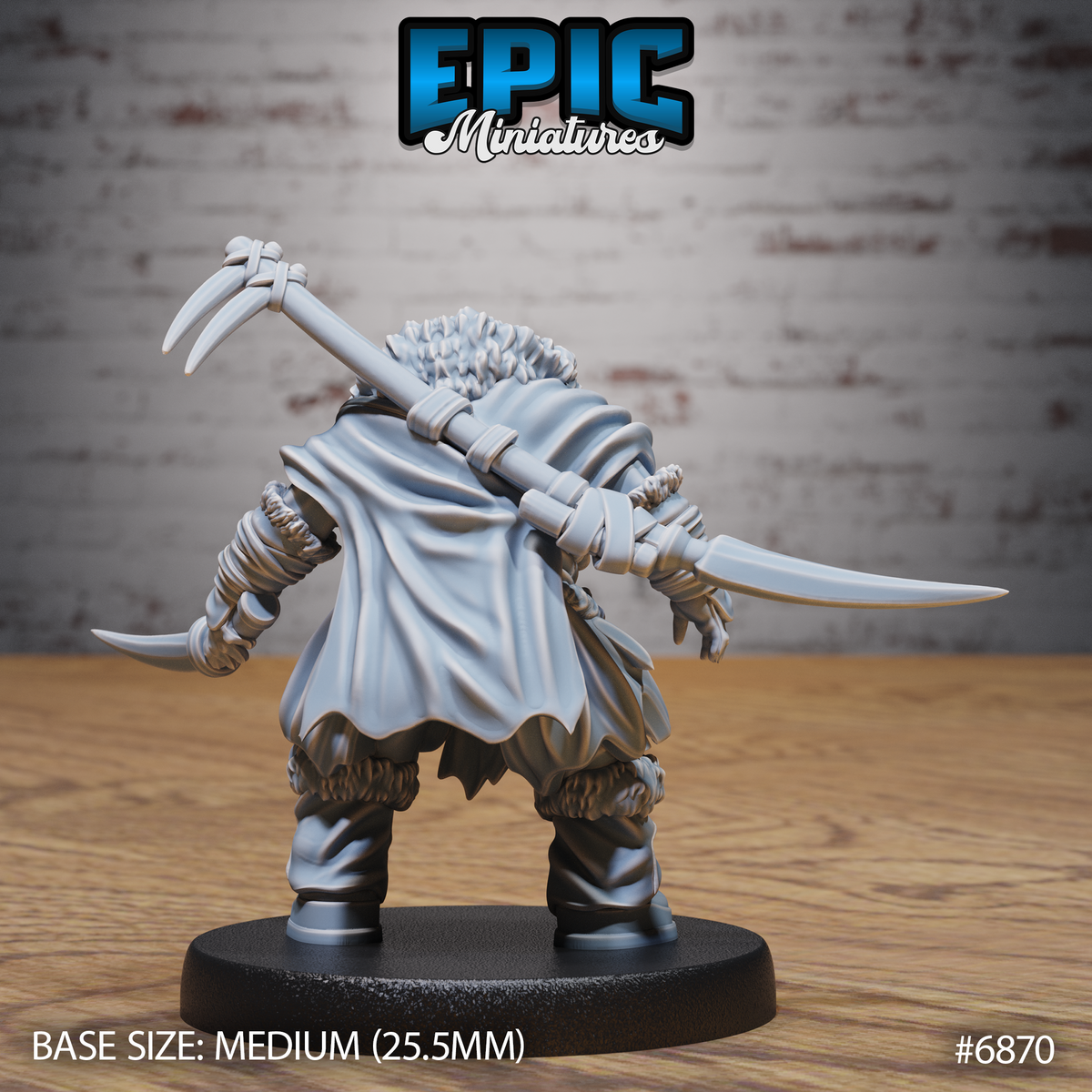 Walrus Druid (3 Variants Available) - Epic Miniatures