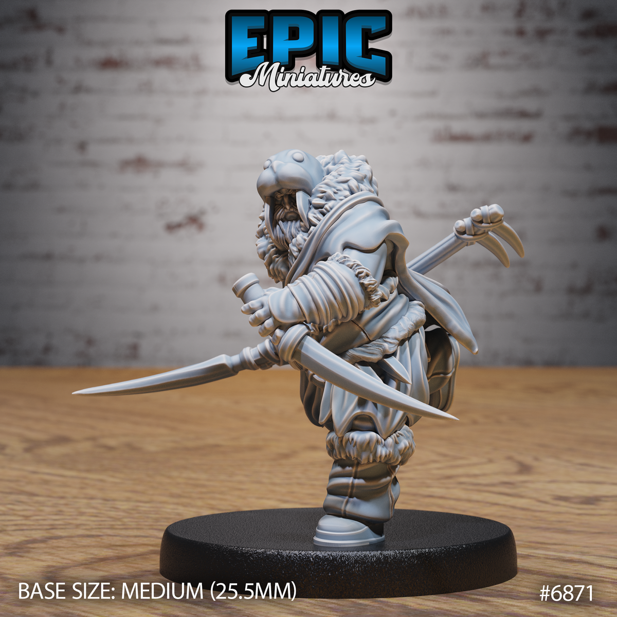 Walrus Druid (3 Variants Available) - Epic Miniatures