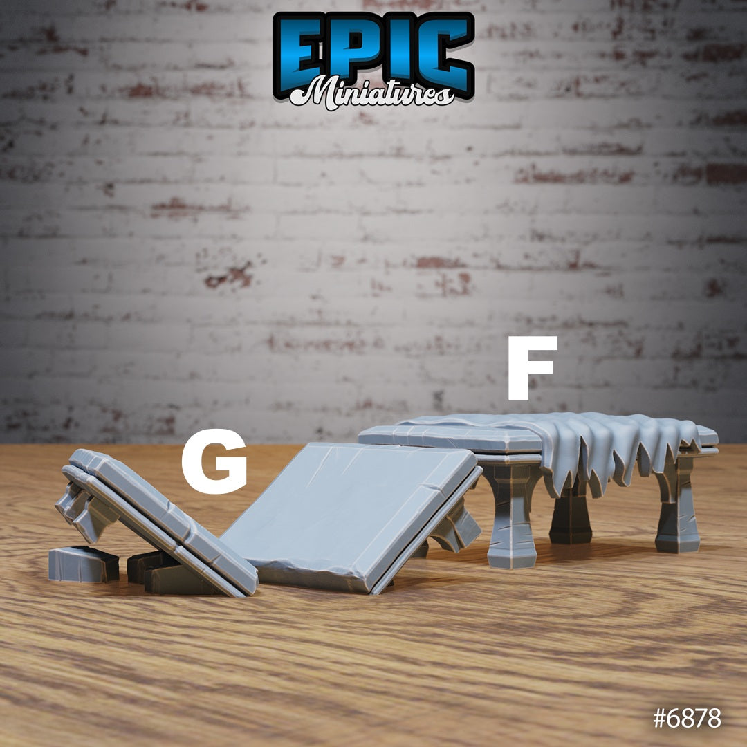 Knight's Honour, Castle Scatter Set - Chairs, Bookcases and Tables (7 Variants Available) - Epic Miniatures