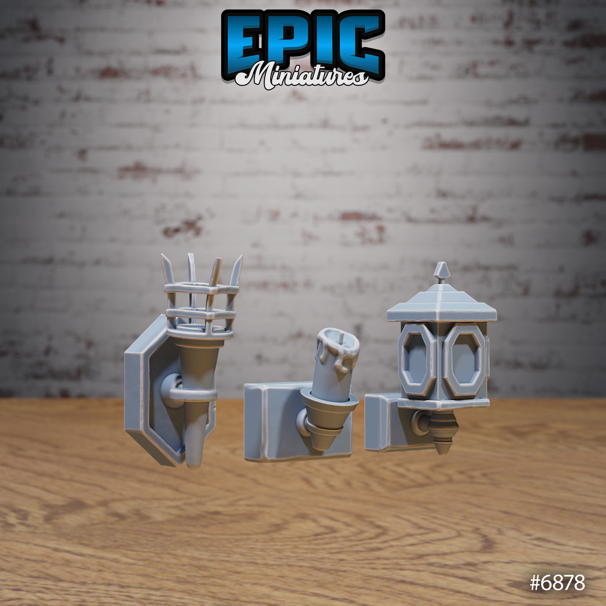 Knight's Honour, Castle Scatter Set - Candelabra and Wall Lights (5 Variants Available) - Epic Miniatures