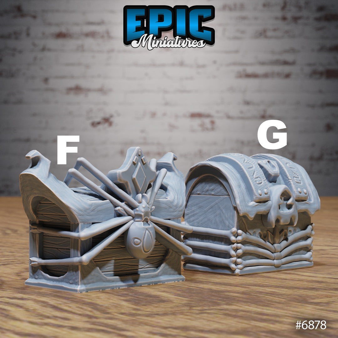 Knight's Honour, Castle Scatter Set - Cages, Doors and Chests (7 Variants Available) - Epic Miniatures