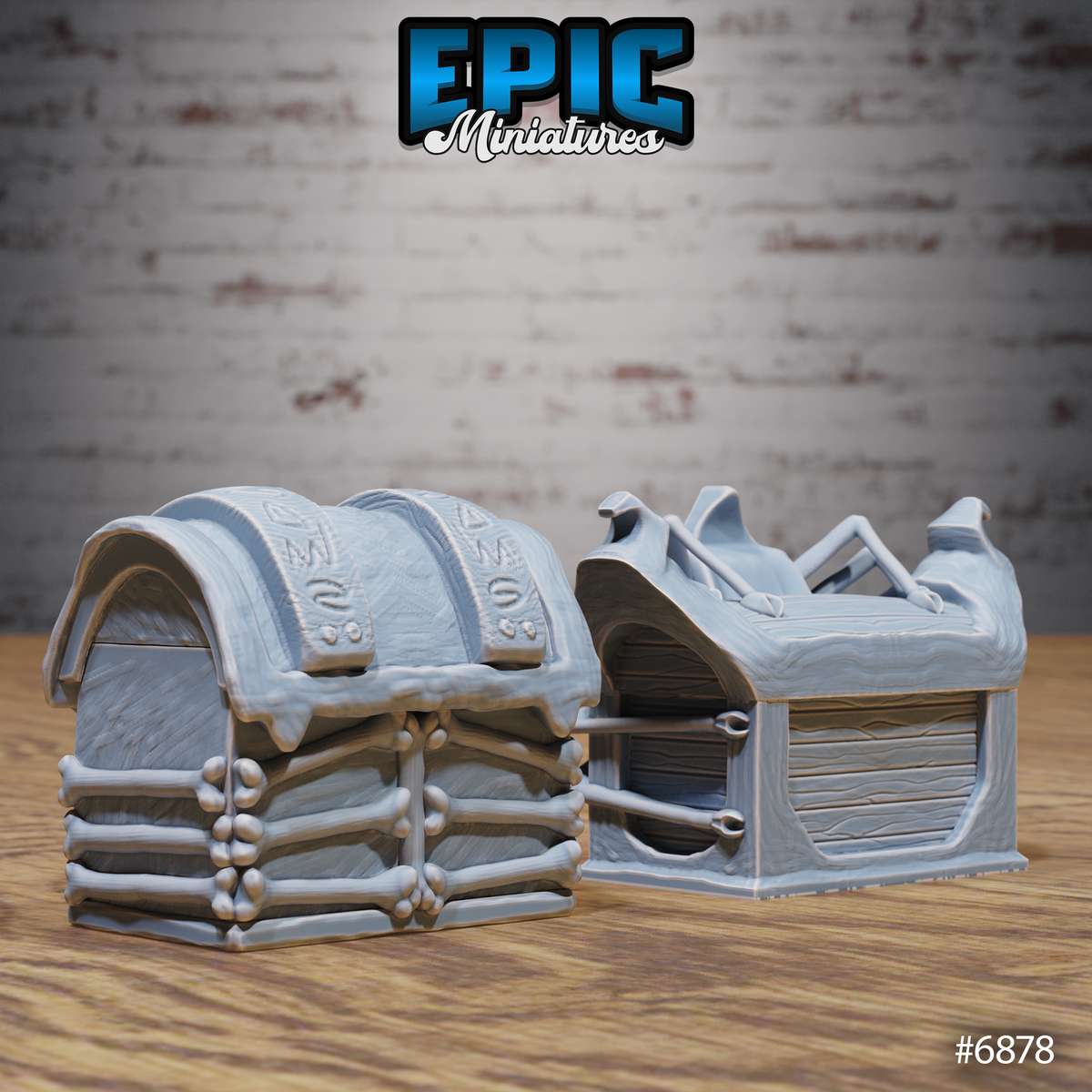 Knight's Honour, Castle Scatter Set - Cages, Doors and Chests (7 Variants Available) - Epic Miniatures