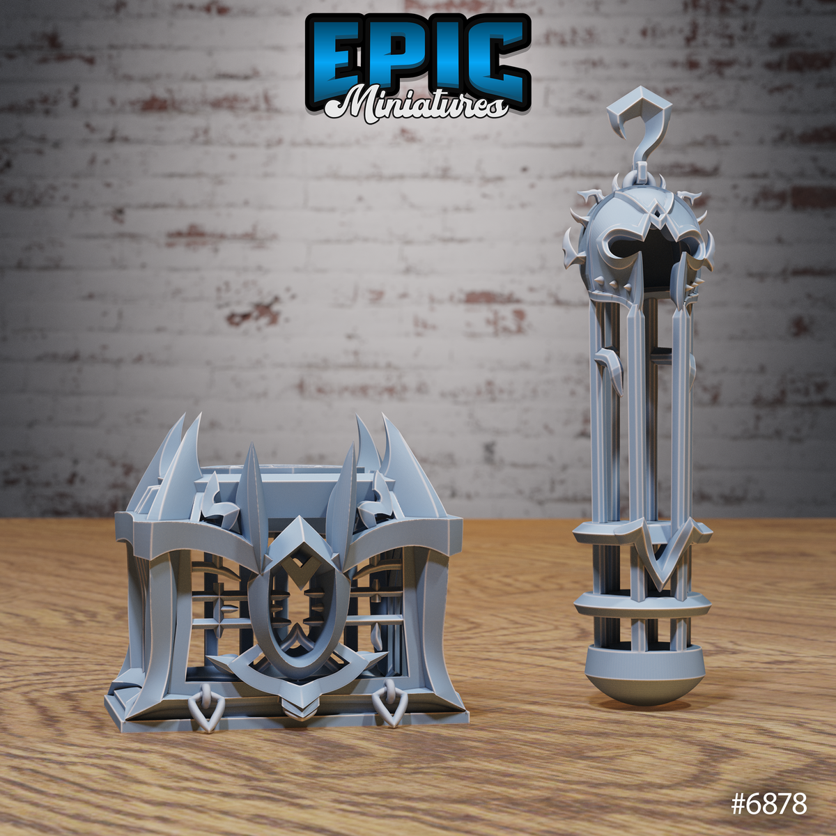 Knight's Honour, Castle Scatter Set - Cages, Doors and Chests (7 Variants Available) - Epic Miniatures