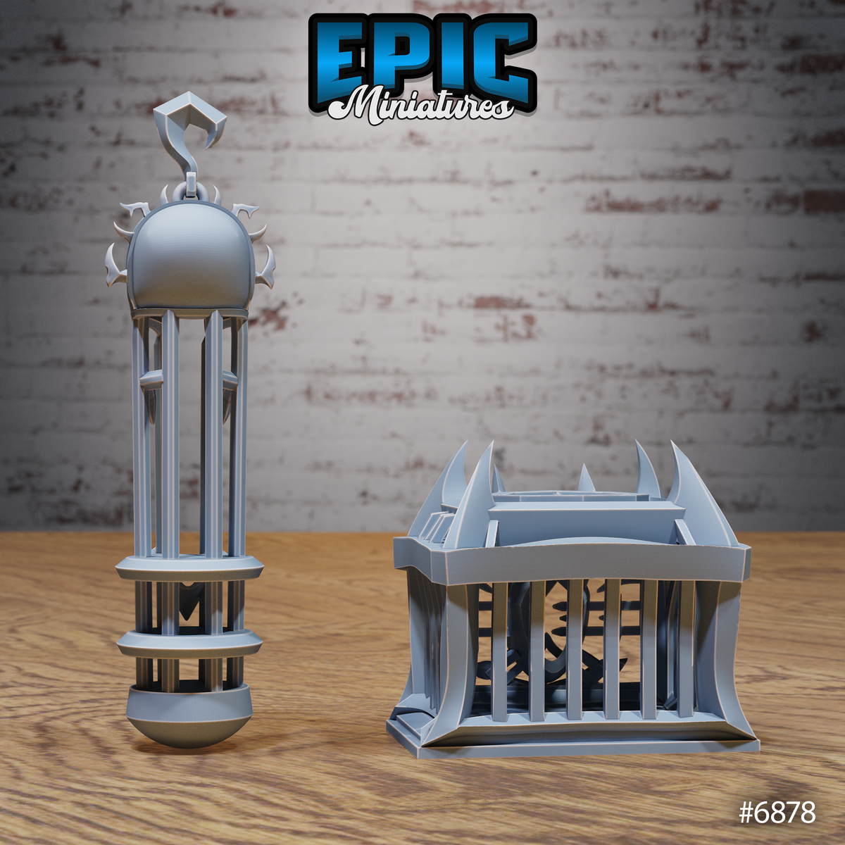 Knight's Honour, Castle Scatter Set - Cages, Doors and Chests (7 Variants Available) - Epic Miniatures