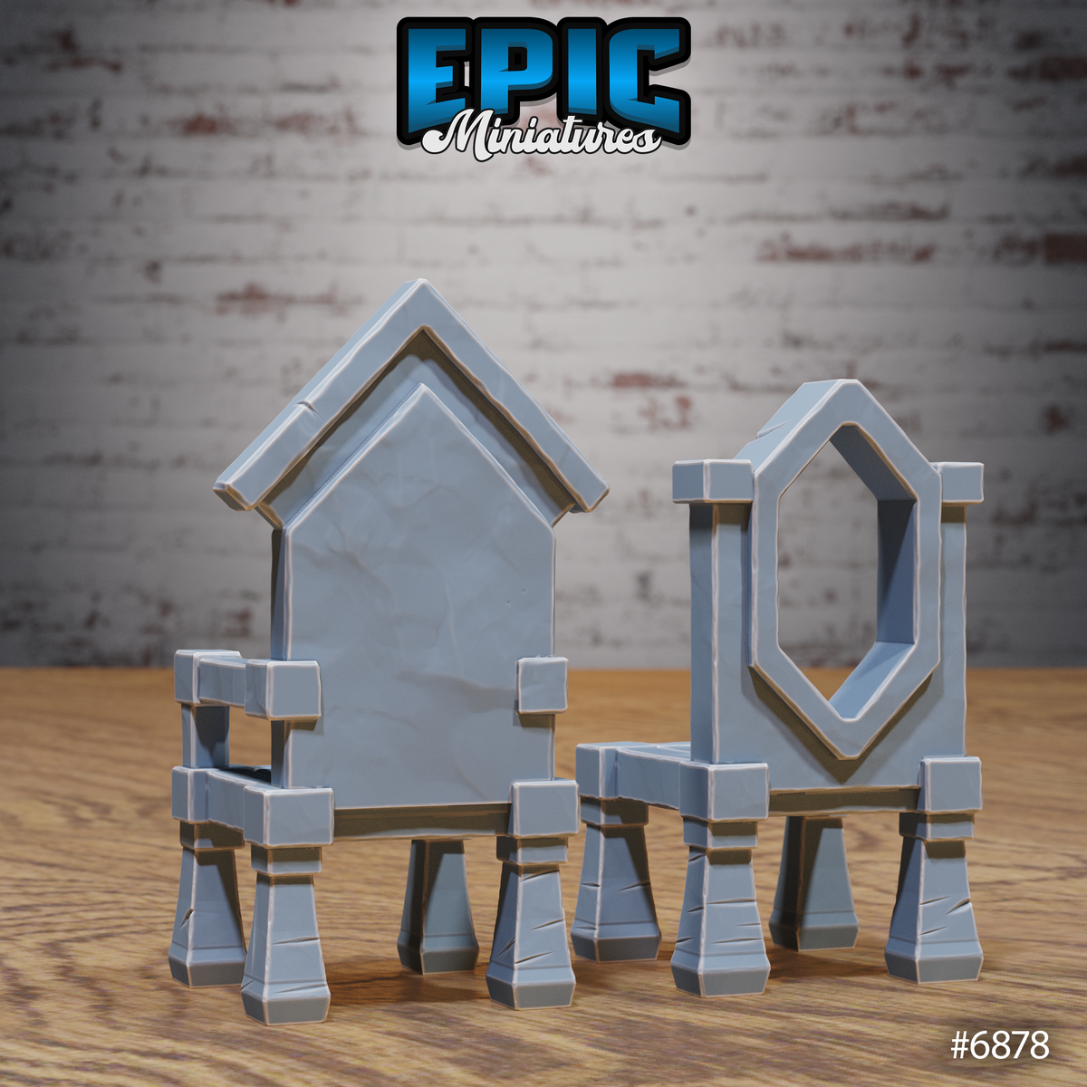 Knight's Honour, Castle Scatter Set - Chairs, Bookcases and Tables (7 Variants Available) - Epic Miniatures