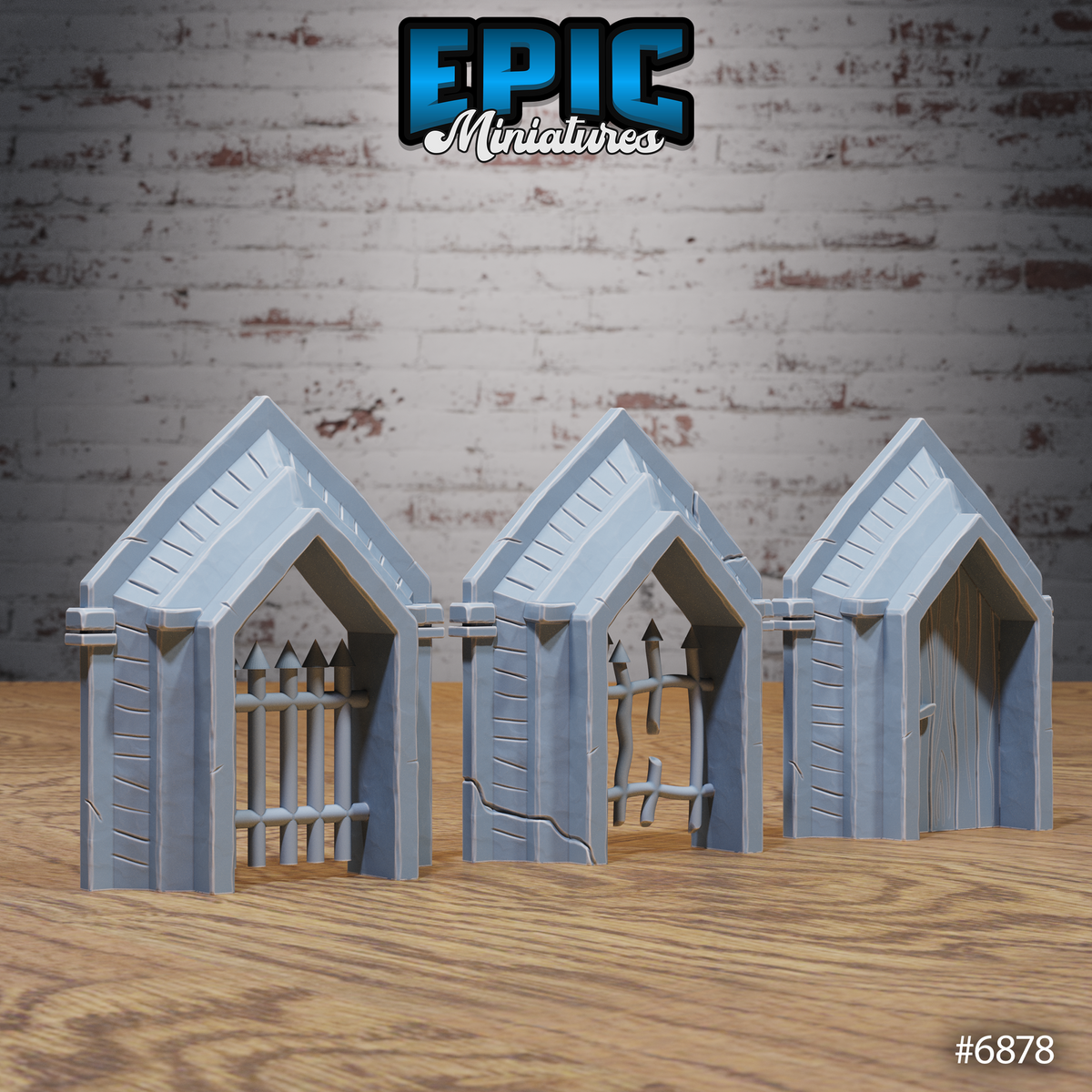 Knight's Honour, Castle Scatter Set - Cages, Doors and Chests (7 Variants Available) - Epic Miniatures