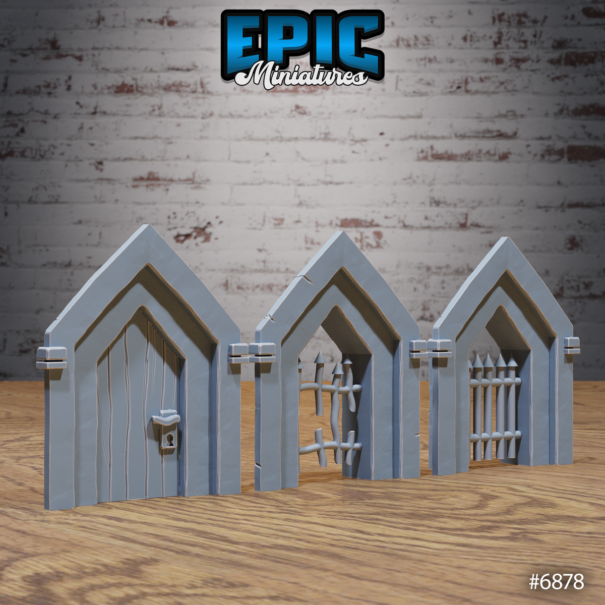 Knight's Honour, Castle Scatter Set - Cages, Doors and Chests (7 Variants Available) - Epic Miniatures