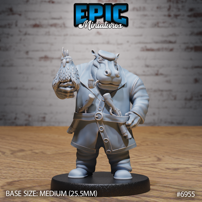 Hippo Pirate (3 Variants Available) - Epic Miniatures