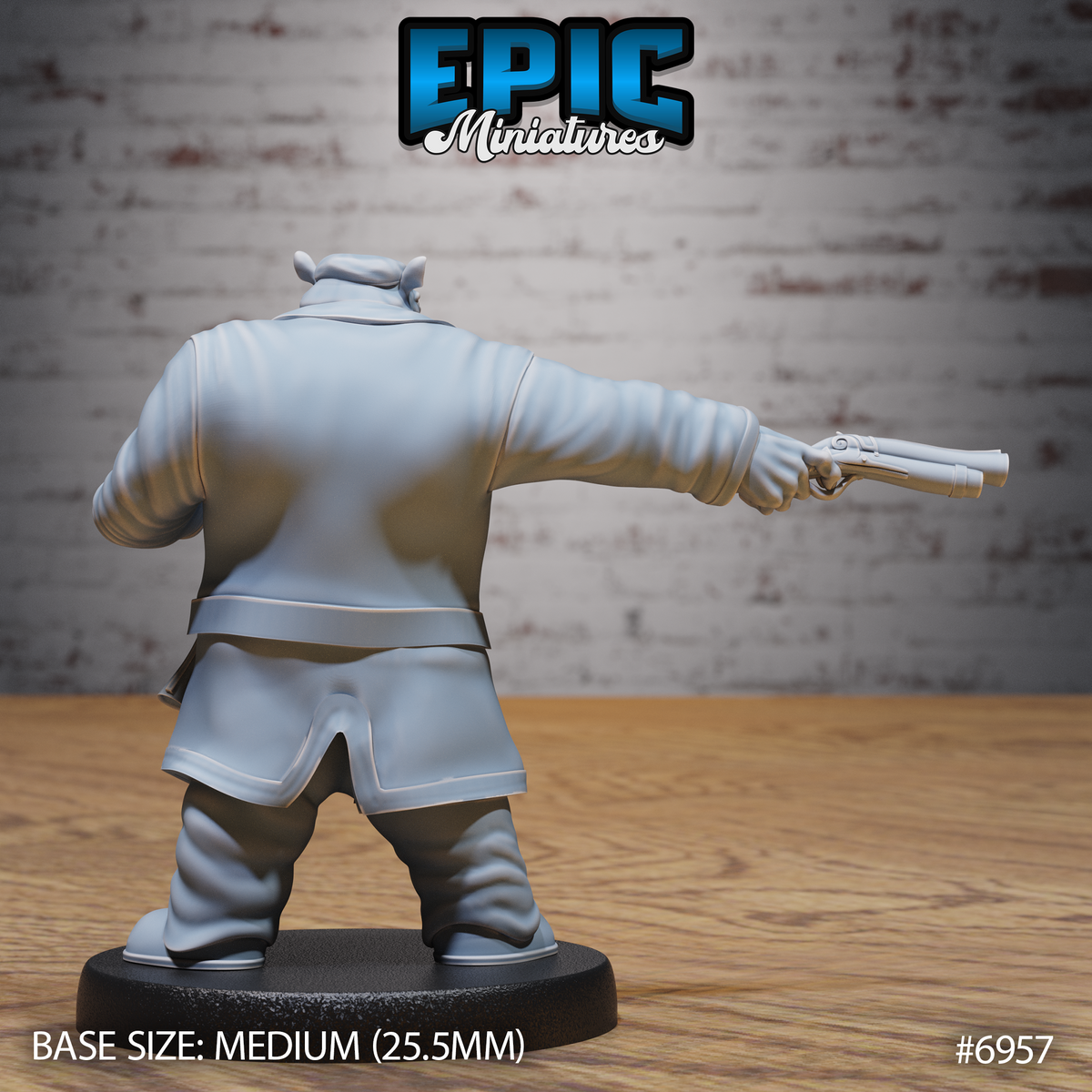 Hippo Pirate (3 Variants Available) - Epic Miniatures