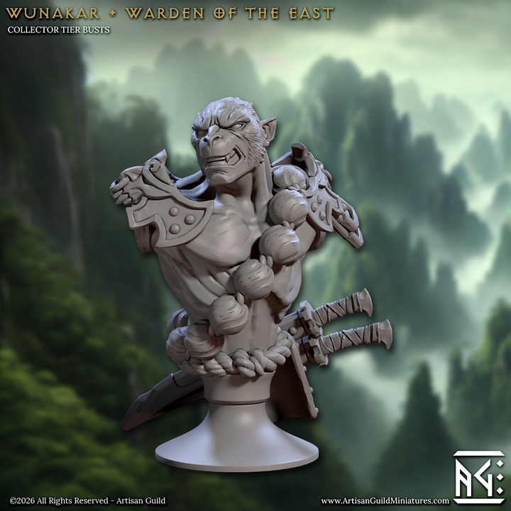 Vanaran Busts - Ape and Monkey Folk Statuettes (6 Variants Available) - Artisan Guild