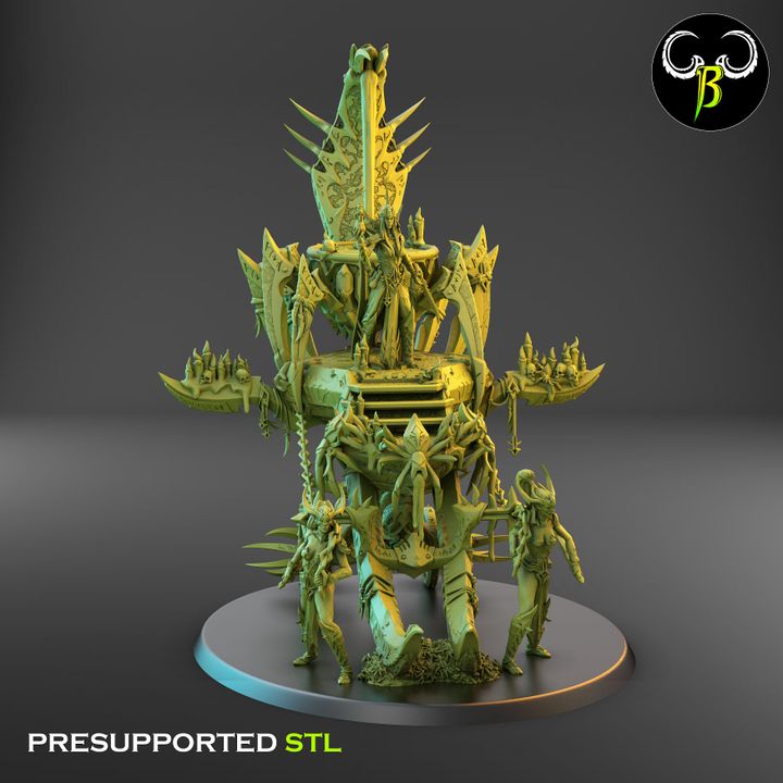 Altar of the 8 - Dark Elf Poison Chariot (2 Variants Available) - Clay Beast Creations