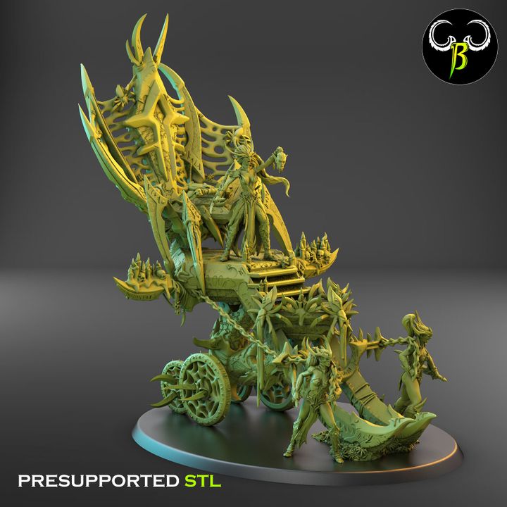 Altar of the 8 - Dark Elf Poison Chariot (2 Variants Available) - Clay Beast Creations