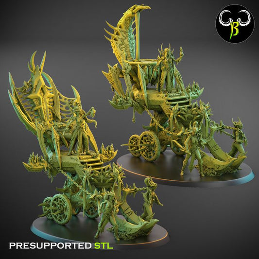 Altar of the 8 - Dark Elf Poison Chariot (2 Variants Available) - Clay Beast Creations