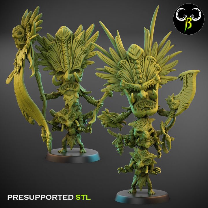 Angry Matai, Island Spirit Trio (2 Variants Available) - Clay Beast Creations