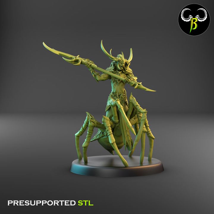 Chosen of the 8 - Spider Centaur Elf Leaders (2 Variants Available) - Clay Beast Creations