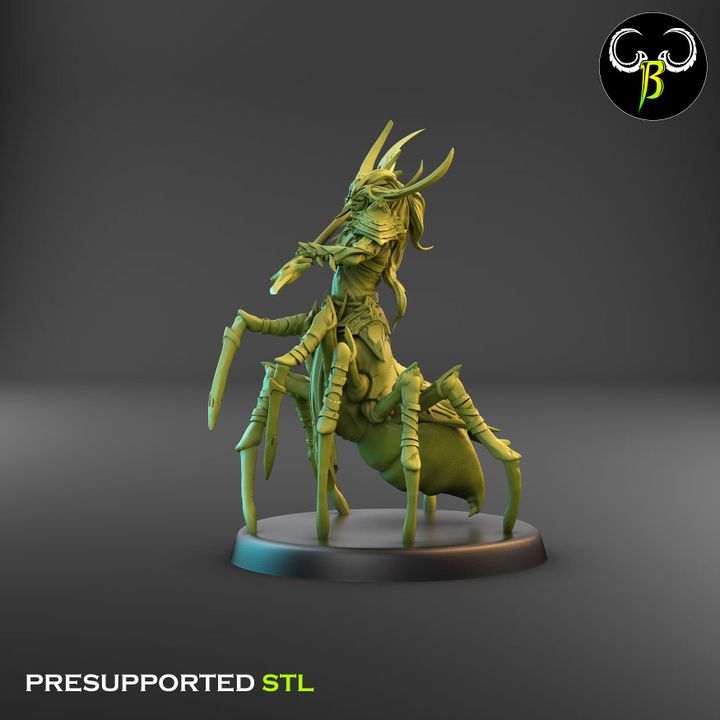Chosen of the 8 - Spider Centaur Elf Leaders (2 Variants Available) - Clay Beast Creations