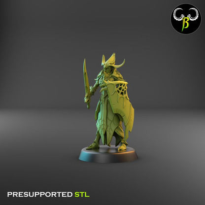 Cultists of the Web - Melee, Dark Elf Sword Squad 1 (4 Variants Available) - Clay Beast Creations