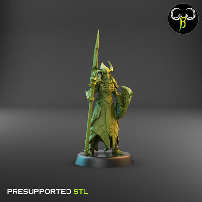 Cultists of the Web - Melee, Dark Elf Sword Squad 1 (4 Variants Available) - Clay Beast Creations
