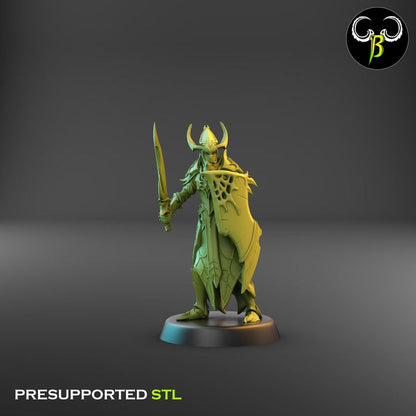 Cultists of the Web - Melee, Dark Elf Sword Squad 1 (4 Variants Available) - Clay Beast Creations