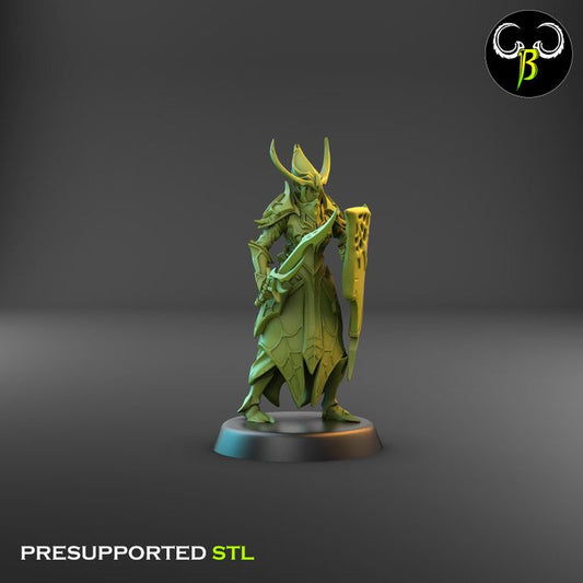 Cultists of the Web - Melee, Dark Elf Lance Squad 2 (4 Variants Available) - Clay Beast Creations (Copy)