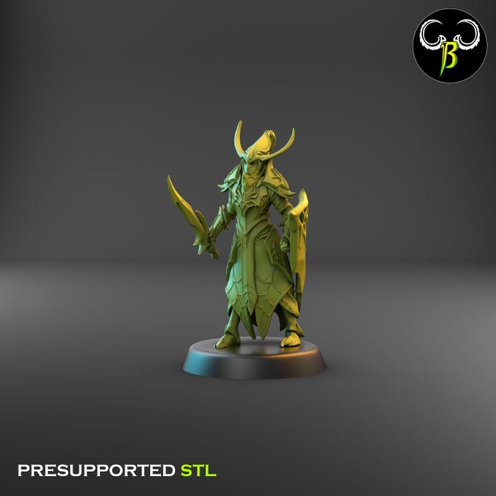 Cultists of the Web - Melee, Dark Elf Lance Squad 2 (4 Variants Available) - Clay Beast Creations (Copy)