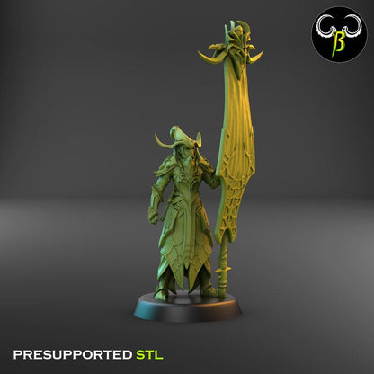 Cultists of the Web - Dark Elf Leader Squad (3 Variants Available) - Clay Beast Creations