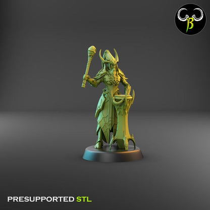 Cultists of the Web - Dark Elf Leader Squad (3 Variants Available) - Clay Beast Creations