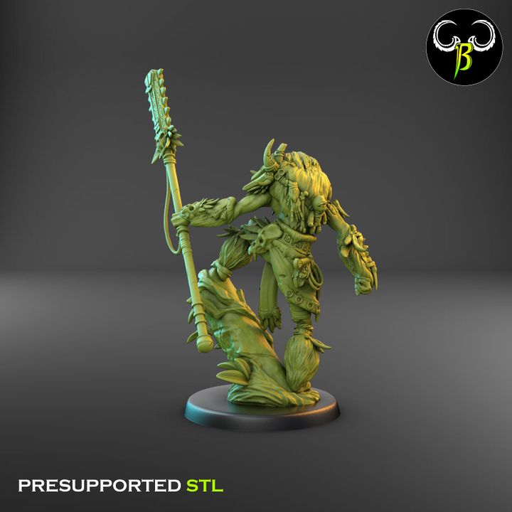 Khalambre + Grol'Jin, Troll Hero and Giant Ape Mount (2 Variants Available) - Clay Beast Creations